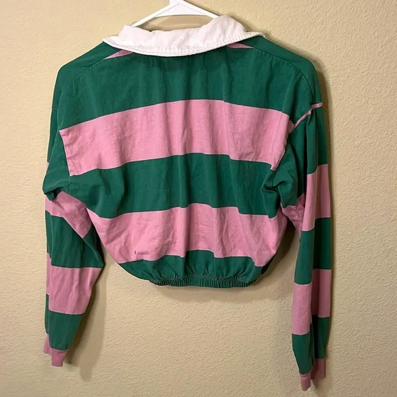 Pink and green RSG cropped Long sleeve - Picture 2 of 5